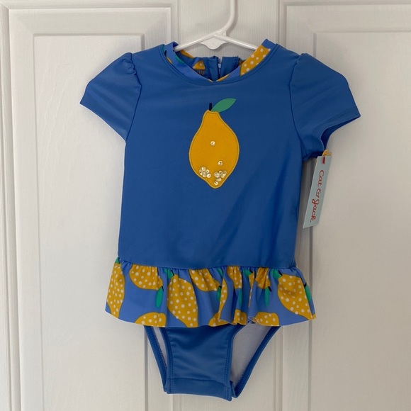 Baby Girl Lemon One piece Swimsuit Size 18 Months - Picture 1 of 6